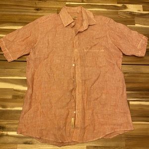 Fresco Lino 100% Linen button up polo - Size Large